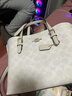 蔻馳（COACH）【品牌直供】女士MOLLIE25中號手提單肩包白色CV965禮物 曬單實(shí)拍圖