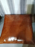 TLXT輕奢真皮沙發(fā)靠墊頭層牛皮頭層牛皮抱枕客廳沙發(fā)棕色油蠟皮真皮靠 抱枕【焦糖色】 枕套 僅皮套，不含芯 曬單實(shí)拍圖