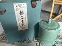 巧陶（QIAOTAO）青瓷大師茶杯手工辦公杯陶瓷杯喝茶中式竹節杯高端水杯家用老板杯 有竹杯【天青含禮盒】 曬單實(shí)拍圖
