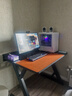 戟創(chuàng  )AGKey-鈦戟S3電競桌臺式電腦桌家用書(shū)桌可裝機械臂桌子碳纖維色 【S3黑碳纖維紋】實(shí)木生態(tài)板 100*75*75cm 二段分板 曬單實(shí)拍圖