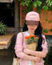 CACUSS帽子女士春季新款復古刺繡鴨舌帽軟頂大頭圍棒球帽戶(hù)外休閑遮陽(yáng)帽 粉棕 均碼 57-59CM 曬單實(shí)拍圖