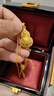 老鋪黃金古法手工足金項鏈 · 福祿鉆飾吊墜（金鏈款） 中號肖邦鏈款金重約17.8g 曬單實(shí)拍圖