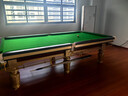 銀腿喬氏金腿銀腿喬款臺球桌標準型鋼庫中式黑八臺球廳家用成人豪華桌球臺 9尺 喬款木庫高配款 金色 曬單實(shí)拍圖