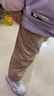 戴維貝拉（DAVE＆BELLA）兒童褲子冬季新款女童長(cháng)褲小童加絨休閑褲女寶寶保暖束腳褲 卡其色【現貨】 140 cm（建議身高130-140cm） 曬單實(shí)拍圖