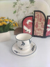 YOGEHOME優(yōu)格郁金香咖啡杯高檔精致陶瓷杯碟套裝法式復古拿鐵拉花杯伴手禮 蝴蝶花紋咖啡杯碟組 無(wú)規格 曬單實(shí)拍圖