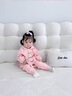 G.duck小黃鴨童裝嬰兒衣服春秋季外出服新生兒連體衣外套女寶寶爬服春裝 粉色 80cm 80碼7-11月【建議寶寶75-】cm 曬單實(shí)拍圖