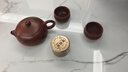 藏壺天下宜興紫砂壺純手工刻繪泡茶壺原礦大紅袍茶具套裝一壺兩杯扁西施壺 一壺兩杯 210ml 曬單實(shí)拍圖