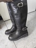 森達騎士靴女年冬季潮流厚底休閑長(cháng)筒靴ZTI46DG5 黑色 35 曬單實(shí)拍圖