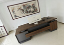 中偉（ZHONGWEI）老板桌總裁桌板式大班臺經(jīng)理桌主管辦公桌配套老板椅 曬單實(shí)拍圖