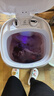 小鴨牌4.5公斤半全自動(dòng)波輪迷你洗衣機 小型母嬰兒童寶寶家用半自動(dòng)單桶大家電 洗內衣襪子機 4.5kg藍光款【+瀝水籃】 曬單實(shí)拍圖