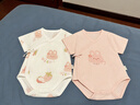 童泰（TONGTAI）嬰兒短袖包屁衣夏季純棉寶寶連體衣新生兒衣服哈衣爬服粉色66cm 曬單實(shí)拍圖