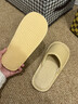 樸西居家素風(fēng)薄底亞麻拖鞋男士室內透氣吸汗防滑皮革紋亞麻拖鞋情侶款 卡其【透氣】 40-41 曬單實(shí)拍圖