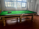 銀腿喬氏金腿銀腿喬款臺球桌標準型鋼庫中式黑八臺球廳家用成人豪華桌球臺 9尺 喬款木庫高配款 金色 曬單實(shí)拍圖
