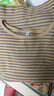 優(yōu)衣庫女裝羅紋船領(lǐng)條紋T恤/五分袖26春夏新款486466 31 米色 XL 曬單實(shí)拍圖