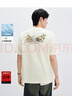 太平鳥(niǎo)男裝【涼感】華夫格重磅短袖T恤夏圓領(lǐng)刺繡體恤衫斯文 米色 第二批 2XL 曬單實(shí)拍圖