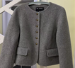 初語(yǔ)綿羊毛雙面呢外套女2025年秋冬氣質(zhì)短款格雷系大衣 淺灰色 L 曬單實(shí)拍圖