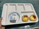 今萬(wàn)福 商用特厚密胺餐盤(pán)六格仿瓷 分格飯盤(pán)快餐盒打菜盤(pán) 白色 曬單實(shí)拍圖