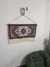 布摩登民族風(fēng)布藝掛畫(huà)新疆掛毯摩洛哥花紋餐廳客廳背景墻面裝飾掛布定制 落落晨星 寬80高50厘米  ( 超厚棉麻材質(zhì)) 曬單實(shí)拍圖