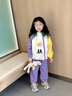 兒童裝女童套裝2026春秋季新款洋氣女寶寶卡通拼色春裝衛衣兩件套 粉色 100 曬單實(shí)拍圖