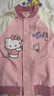 戴維貝拉HelloKitty聯(lián)名兒童外套秋裝女童長(cháng)袖針織外套棒球服 曬單實(shí)拍圖
