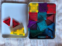 紐奇兒童迷你磁力片積木玩具早教拼裝彩窗鉆面磨砂小磁力片生日禮物 曬單實(shí)拍圖