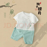 babylove【清倉】寶寶夏季分體套裝嬰兒短袖五分褲薄款透氣中國風(fēng)衣服 狐假虎威 90 cm 曬單實(shí)拍圖