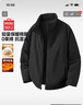 名創(chuàng  )優(yōu)品（MINISO）保暖立領(lǐng)棉衣男冬季輕量美式防風(fēng)休閑寬松大碼抗寒棉服 黑 L 曬單實(shí)拍圖