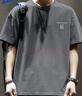 回力（Warrior）男士短袖t恤重磅純棉日系寬松半袖夏季美式休閑潮流百搭上衣男款 中灰（山霧前圖） XL 曬單實(shí)拍圖