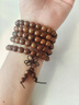 峨眉山金絲檀木手串男女款念珠多圈疊戴佛珠手鏈生日禮物 曬單實(shí)拍圖