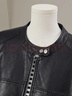 她池小立領(lǐng)PU皮外套女2026春裝新款復古純色拼接寬松上衣 曬單實(shí)拍圖