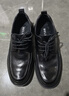 百麗通勤商務(wù)皮鞋男牛皮褶皺增高休閑鞋A1373AM4 黑色-單里 40 曬單實(shí)拍圖