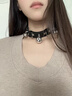 項圈鈴鐺女仆情趣帶鏈子頸圈男款情趣choker牽引繩脖頸情侶項鏈sm 黑色鈴鐺+牽引繩 曬單實(shí)拍圖