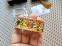 足銀999.9描金琺瑯彩八寶純銀手鐲新中式國風(fēng)高級感百搭鐲子送禮 八寶足銀手鐲 約61克 曬單實(shí)拍圖
