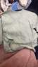 babylove新生兒包屁衣春款三角哈衣嬰幼兒爬服初生寶寶睡衣薰葉提花春裝 淺艾綠 59cm 曬單實(shí)拍圖