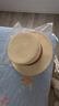 凡飾（FANCET）平頂草帽女春夏輕奢優(yōu)雅遮陽(yáng)帽海邊度假沙灘太陽(yáng)帽日系草編帽子 曬單實(shí)拍圖