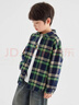 多多家男童襯衫春秋季兒童休閑復古翻領(lǐng)上衣中大童帥氣長(cháng)袖格子紋襯衣 曬單實(shí)拍圖