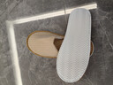 Tuban一次性拖鞋酒店家用待客旅行出差專(zhuān)用便攜式秋冬男女加厚防滑拖鞋 搖粒絨-卡其色【均碼5雙】7mm加厚防滑底 曬單實(shí)拍圖