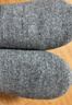 內泊（NEIBO）【超舒服】乳膠棉拖鞋男冬季女室內家居大碼防滑防臭保暖羊毛灰44 曬單實(shí)拍圖