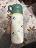 迪士尼（Disney）兒童保溫杯316不銹鋼吸管直飲水杯幼兒園小學(xué)生雙飲水壺綠米奇 曬單實(shí)拍圖