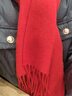 上海故事純羊毛圍巾秋冬大紅圍脖男女通用騏驥紅母親禮物企業(yè)年會(huì )團單定制 曬單實(shí)拍圖