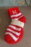 紅豆兒童襪子本命年馬年中筒襪中大童男女孩寶寶新年紅色春夏高彈棉襪 曬單實(shí)拍圖