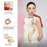 萬(wàn)事利真絲絲巾桑蠶絲75cm方巾絲巾扣禮盒送長(cháng)輩媽媽婦女節禮物玉蘭賦 曬單實(shí)拍圖