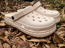 【CROCS同款】洞洞鞋男女時(shí)尚厚底增高夏季卡駱馳同款涼鞋戶(hù)外 米色 39 -40 曬單實(shí)拍圖