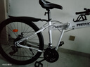 SANGPU折疊自行車(chē)成人山地車(chē)公路學(xué)生男變速賽車(chē)越野單車(chē)通勤城市代步女 頂配輻條-白黑【升級厚輪胎】 26寸21速【適合身高165-180cm】 曬單實(shí)拍圖