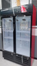 揚子大容量飲料柜冷藏商用冰柜直冷風(fēng)冷保鮮柜超市冰箱立式啤酒柜雙門(mén)風(fēng)冷下機1200*585*2000黑紅+東貝 曬單實(shí)拍圖