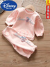 迪士尼（Disney）2025新款小童春秋款衛衣兩件套女童洋氣運動(dòng)衣服裝女寶寶春裝套裝 粉色 120 曬單實(shí)拍圖