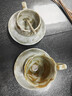 悠瓷（youcci）日式手作粗陶咖啡杯家用復古下午茶杯子點(diǎn)心碟拿鐵咖啡杯碟勺套裝 瑪奇朵-粗陶咖啡杯碟套裝帶勺 曬單實(shí)拍圖