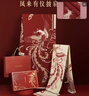 本宮好物故宮文創(chuàng  )有鳳來(lái)儀紅披肩外搭雙面兩用圍巾秋冬新婚生日禮物女神節 雙面提花 正反雙色搭配 曬單實(shí)拍圖