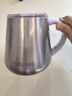 富光不銹鋼馬克杯帶蓋高顏值杯子咖啡杯316L保溫桌面水杯帶勺子 鏡面紫（含勺子）450ml 曬單實(shí)拍圖