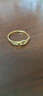 中國黃金（CHINA GOLD）黃金心心相戀戒指足金愛(ài)心甜美活口指環(huán)女戒送女友老婆女神節禮物 足金心心相戀戒指【約1.29g】 曬單實(shí)拍圖